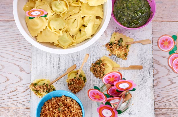 Pesto pasta dippers Pesto pasta dippers