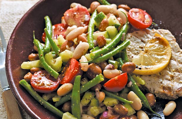 Mixed bean salad with mustard dressing Mixed bean salad with mustard dressing