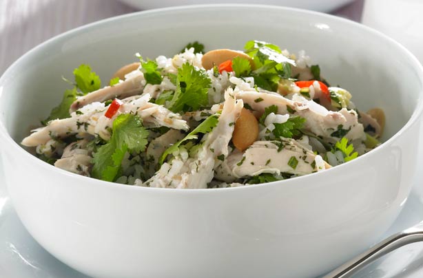 Thai chicken rice salad