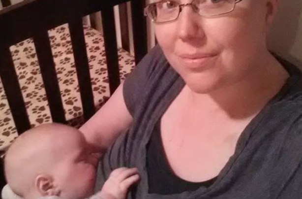 Valarie Molstre chemotherapy breastfeeding selfie