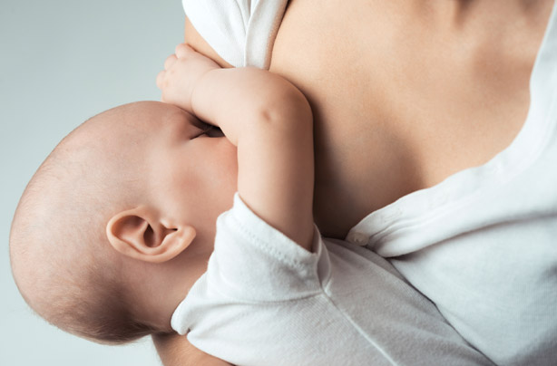 Mother breastfeeding her baby
