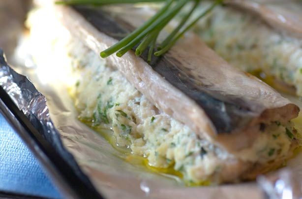Gino D'Acampo's ricotta and herb mackerel