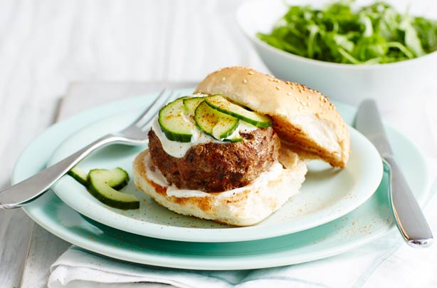 Greek-style lamb burgers Greek-style lamb burgers