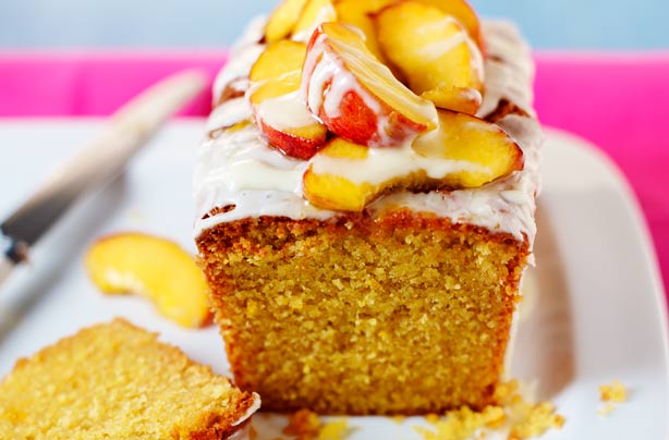 Peach and orange drizzle loaf Peach and orange drizzle loaf