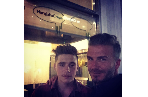 Brooklyn and David Beckham Brooklyn and David Beckham