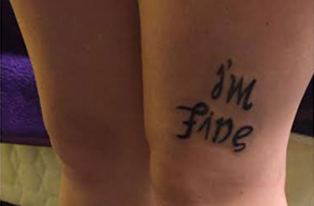 Bekah Miles depression tattoo
