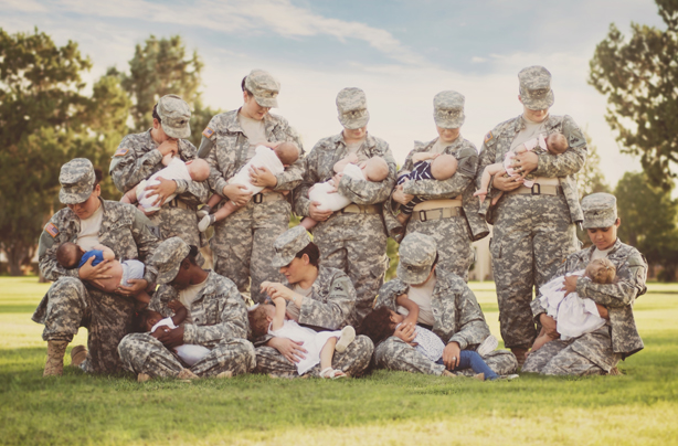Mums in active military service #normalisebreastfeeding in group photo