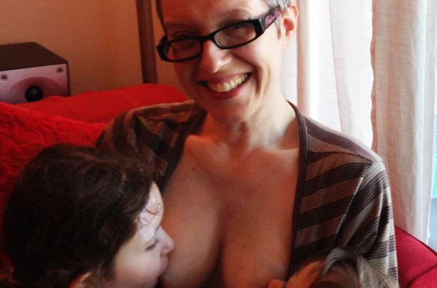 Mum Denise Sumpter still breastfeeds her seven year old