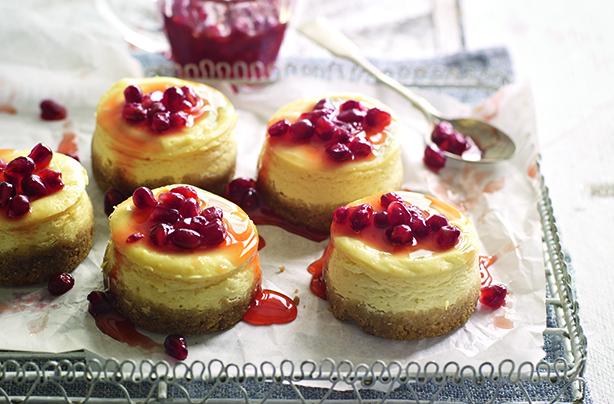 Mini baked orange cheesecakes