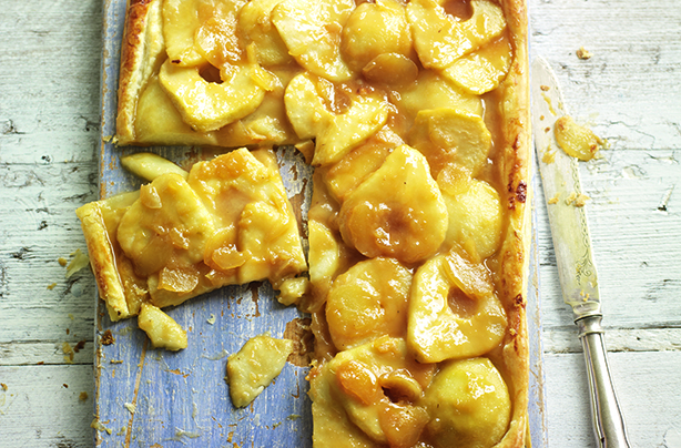 Pear & ginger caramel Puff Pastry tart