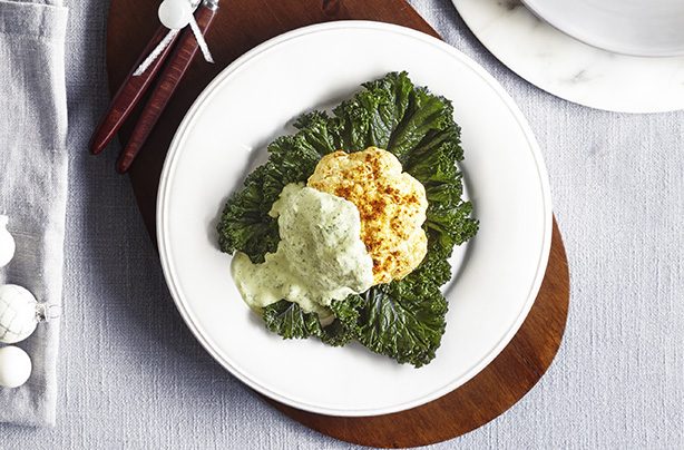 Lebanese cauliflower with herby tahini