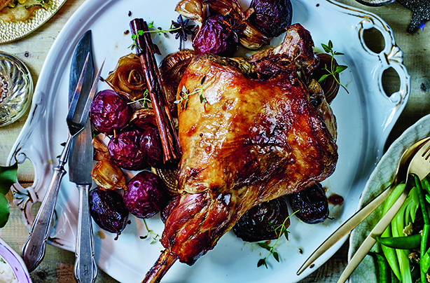 Sticky plum roast lamb Sticky plum roast lamb