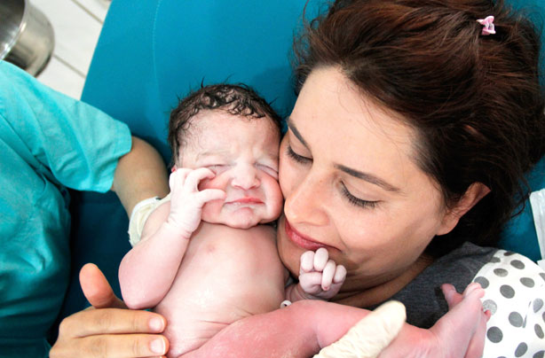Mum with newborn baby