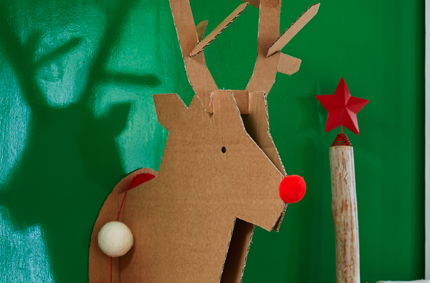 Cardboard reindeer head - goodtoknow