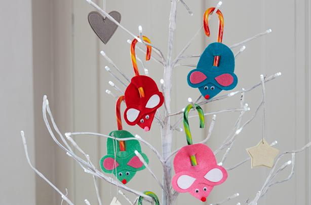 Felt mice Christmas craft