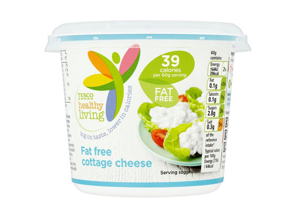 Tesco Healthy Living 0% Fat Cottage Cheese Tesco Healthy Living 0% Fat Cottage Cheese