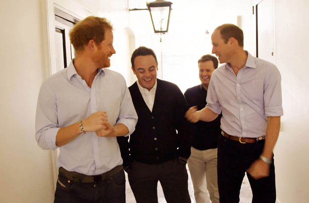 When Ant and Dec met the prince, prince William, Prince Harry