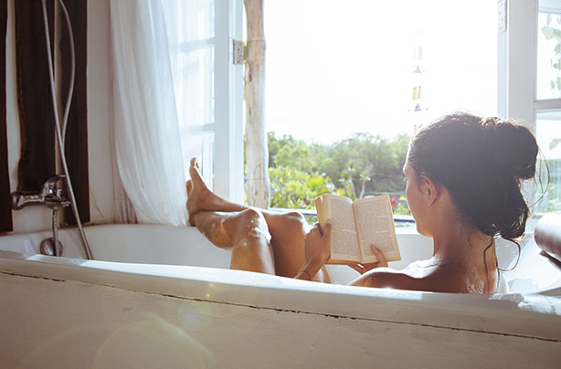 woman in bath