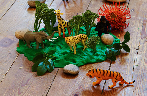 playdough jungle kids' craft