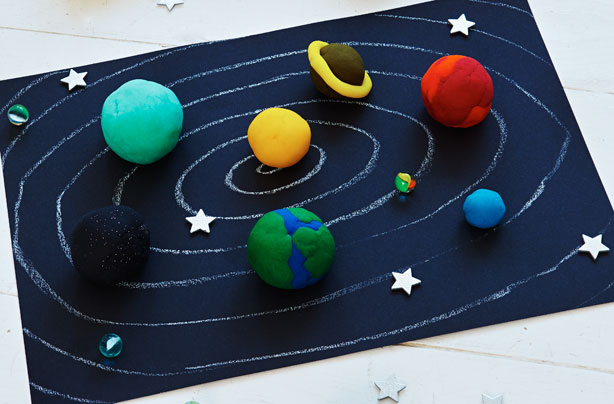 playdough space mat kids' craft
