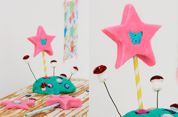 playdough wand kids' craft