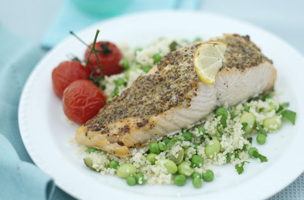 Grilled mustard salmon Grilled mustard salmon