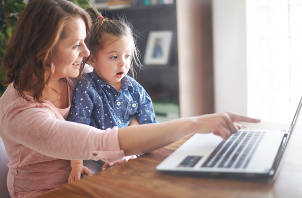 online data ,computer, child
