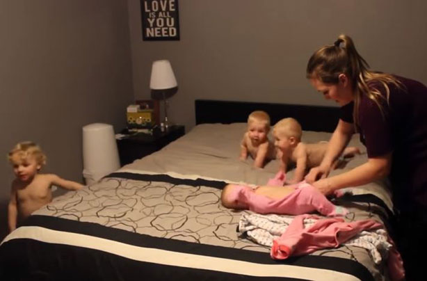 Mum vs triplets