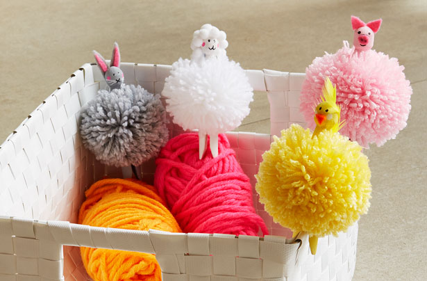 Easter craft pom poms