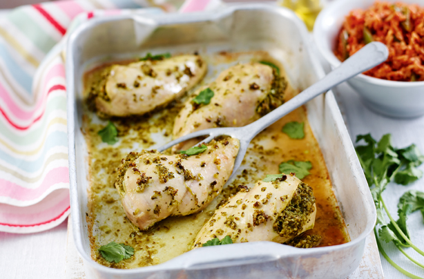 Mexican stuffed chicken with red rice