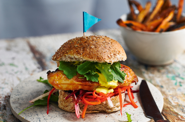 Winter chicken burger