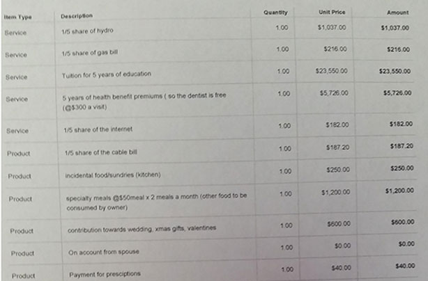 mum receipt