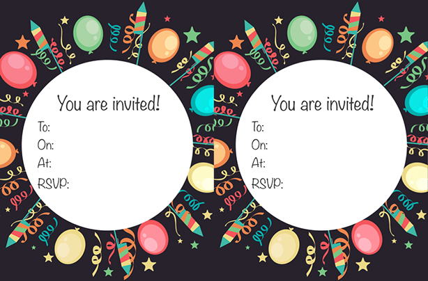 Free Printable Children&rsquo;s Birthday Party Invitations