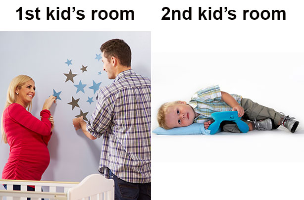 parenting first time v second