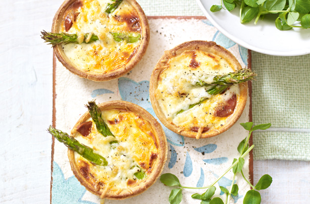 Chorizo and asparagus tarts Chorizo and asparagus tarts