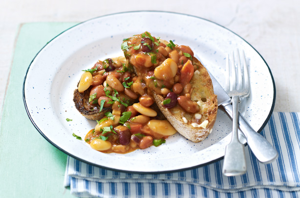 Homemade beans on toast Homemade beans on toast