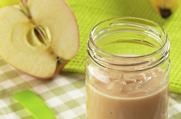 Banana apple sauce mush
