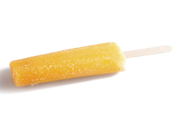 Cooling baby banana yogurt pops