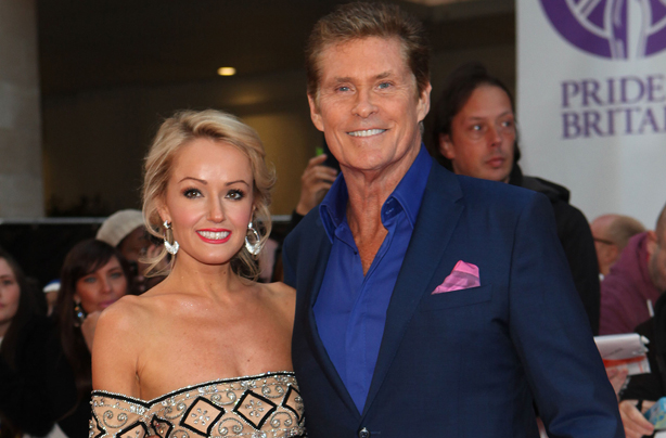 David Hasselhoff and Hayley Roberts