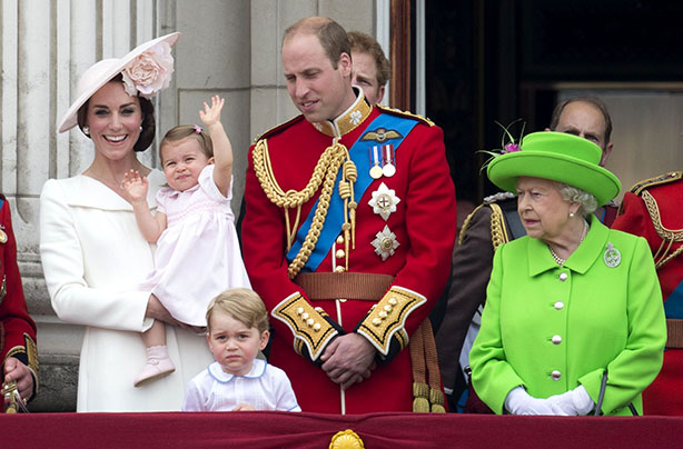 Princess Charlotte makes her balcony debut for the Queen's 90th birthday Princess Charlotte makes her balcony debut for the Queen's 90th birthday