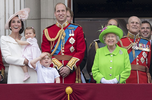 Princess Charlotte makes her balcony debut for the Queen's 90th birthday