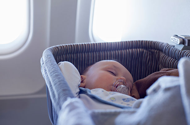Baby on aeroplane