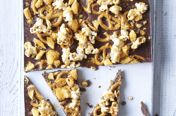 Salted caramel chocolate slab