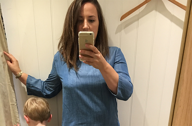 What I see in the changing room reflection