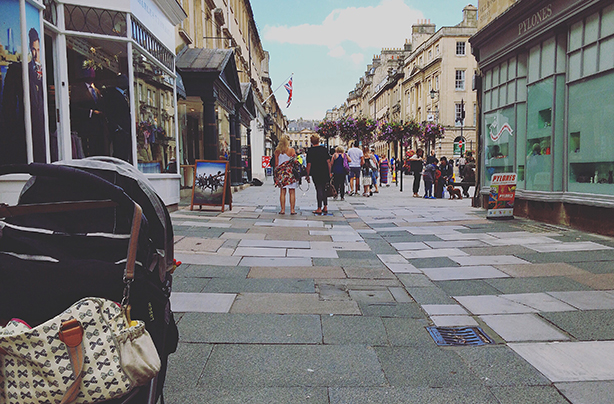 Realities of shopping with a mum tum