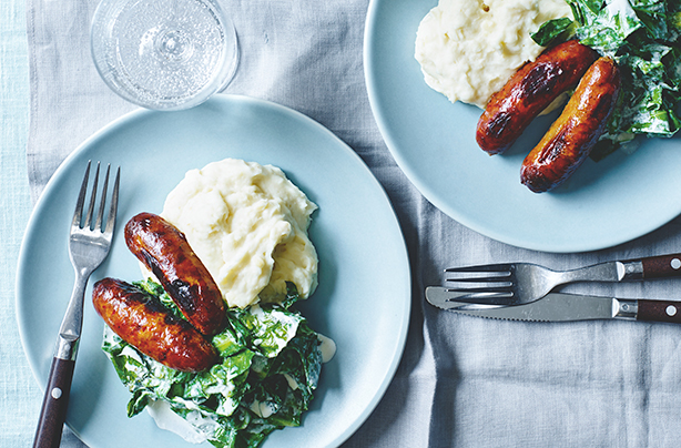 Sausages and Butterbean Mash