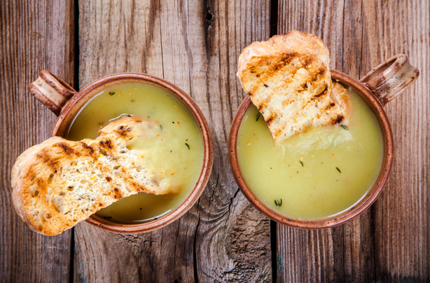 Curried leek and potato soup