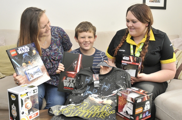 shop worker halloween autistic boy