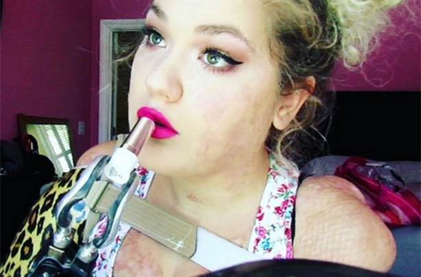 Quadruple amputee make-up tutorial
