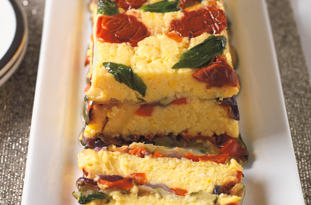 Vegetable and polenta terrine